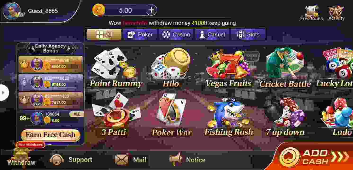 Iz Casino APK Types Games